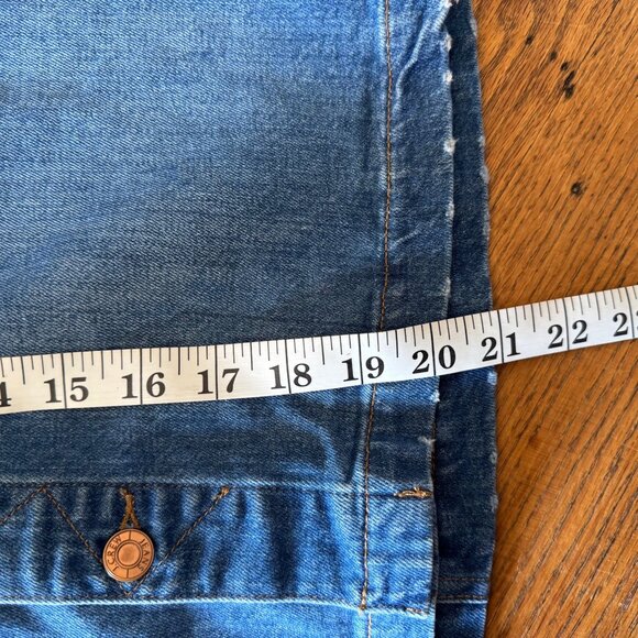 J.Crew Womens Skirt L Blue Denim Button-Front Cotton Blend Casual - Picture 5 of 6
